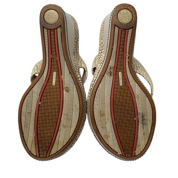 Cole Haan Women's Vibrant Orange and Tan Wedges - Picture 6 of 11